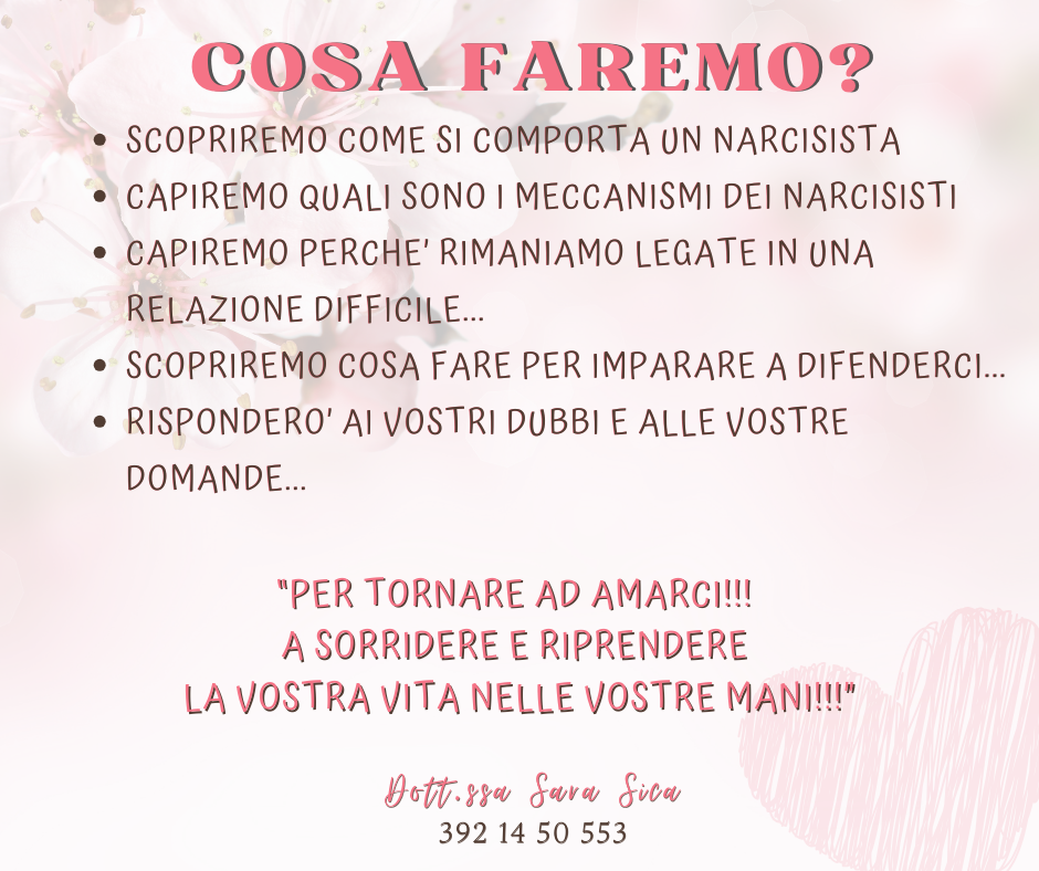 Narcisismo e Amore Tossico Dott.ssa Sara Sica